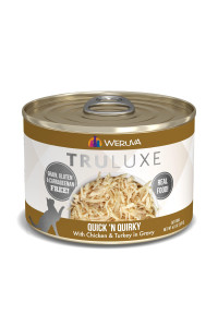 Weruva's TruLuxe Cat Food, Quick 'N Quirky with Chicken & Turkey in Gravy, 6oz Can (Pack of 24), Brown