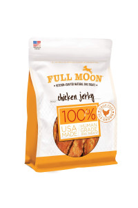 Full Moon Chicken Jerky Healthy All Natural Dog Treats Human Grade Made in USA Grain Free 6 oz