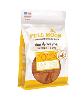 Full Moon Natural Cut Chicken Jerky Healthy All Natural Dog Treats Human Grade Grain Free 6 oz