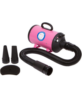 Flying Pig High Velocity Dog Pet Grooming Dryer w/Heater (Model: Flying One, Pink)