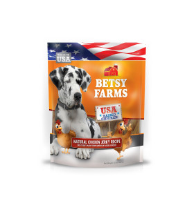 Betsy Farms Natural Chicken Jerky Recipe Dog Treats - Chicken Jerky Dog Treats, 12 Oz