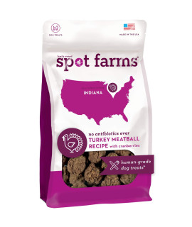 Spot Farms Turkey Meatball Recipe Healthy All Natural Dog Treats Human Grade Made In USA 12.5 oz