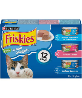 Purina Friskies Ocean Delights Cat Food Variety Pack 12-156 g Cans