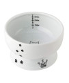 Necoichi Raised Cat Water Bowl, Elevated, with Measurement Lines, Dishwasher and Microwave Safe (Cat, Regular)