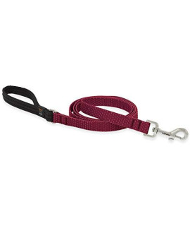 LupinePet Eco 34 Berry 6-Foot Padded Handle Leash for Medium and Larger Dogs