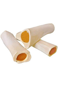 Pawstruck All Natural Large 5-6 Peanut Butter Filled Dog Bones - Long Lasting Stuffed Femur for Aggressive Chewers - Limited Ingredient Dental Treat Made in USA - Pack of 10
