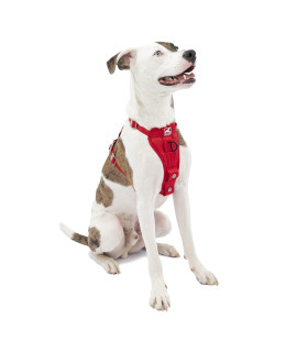 Kurgo Dog Harness Car Harness for Dogs Medium RedPet Safety Seat Belt Certified Crash Tested Harness Car Seatbelt Tru-Fit Enhanced Strength Style