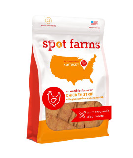 Spot Farms All Natural Human Grade Dog Treats, Chicken Strips with Glucosamine and Chondroitin, 12.5 Ounce