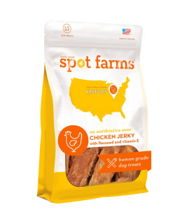 Spot Farms All Natural Human Grade Dog Treats, Chicken Jerky With Flaxseed And Vitamin E, 12.5 Ounce