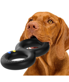 Goughnuts - Dog Toys for Aggressive Chewers Virtually Indestructible Pull Toy for Big Breeds Such as Pit Bulls and German Shepherds Heavy Duty Tug Dog Toy Large Black