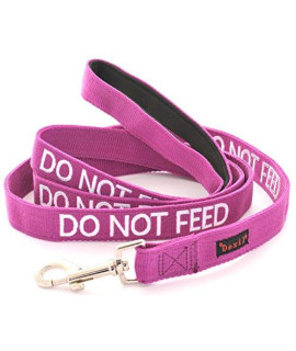 Do Not Feed Purple color coded 2 4 6 Foot Padded Dog Leash (May Have Allergies) PREVENTS Accidents By Warning Others of Your Dog in Advance (Standard leash)