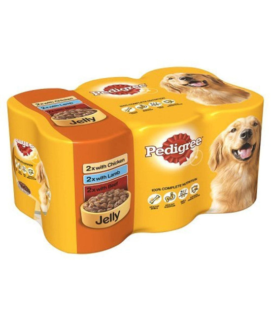 Pedigree Dog 6 Tins Mixed Selection in Jelly
