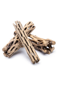 SubstrateSource Natural Cholla Wood Logs - Driftwood for Aquariums, Fish Tanks, Shrimp, Hermit Crabs, Reptiles - 4 and 6 Inch Pieces (4 Inch (3 Pack))
