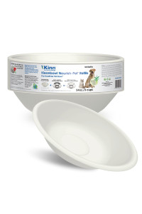 Kinn Kleanbowl Disposable Dog Food Bowls, 24 oz (Pack of 50) - Frame System Refills, Compostable Cat Food Bowls, Leakproof for Pet Feeding
