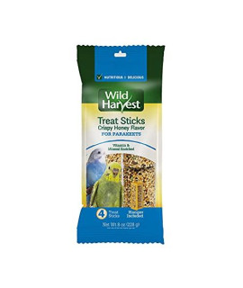 Wild Harvest Treat Sticks crispy Honey Flavor 4 count, Hanger Included