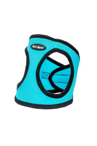 Bark Appeal Step-in Dog Harness, Mesh Step in Dog Vest Harness for Small & Medium Dogs, Non-Choking with Adjustable Heavy-Duty Buckle for Safe, Secure Fit - (Medium, Aqua Blue)