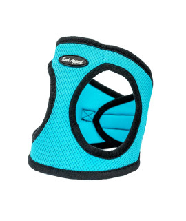 Bark Appeal Step-in Dog Harness, Mesh Step in Dog Vest Harness for Small & Medium Dogs, Non-Choking with Adjustable Heavy-Duty Buckle for Safe, Secure Fit - (Medium, Aqua Blue)