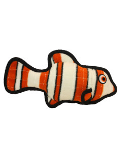 TUFFY - World's Tuffest Soft Dog Toy - Ocean Fish Orange- Squeakers - Multiple Layers. Made Durable, Strong & Tough. Interactive Play (Tug, Toss & Fetch).Machine Washable & Floats