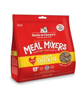 Stella & Chewy's Freeze Dried Raw Chewys Chicken Meal Mixers - Dog Food Topper for Small & Large Breeds - Grain Free, Protein Rich Recipe - 8 oz Bag