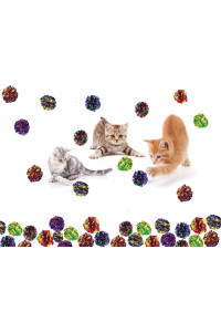 Prairie Horse Supply X Large Premium Mylar Crinkle Balls (12 Pack) (2.5 Inches in Diameter) Interactive Long Lasting Lightweight Shiny Metallic Cat Kitten Toys Assorted Colors