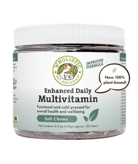 Wholistic Pet Organics: Multivitamin Chews for Dogs Organic Homemade Dog Treat for Medium and Small Dogs Calming Chews for Dogs Food Puppy Multivitamin Probiotics Immune Support Supplement