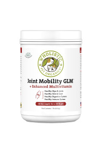 Wholistic Pet Organics - Dog Joint Supplement: Joint Mobility with Green Lipped Mussel - 1 Lb - Dogs Hip and Joint Support Supplement - Glucosamine Chondroitin for Dogs with MSM, Vitamins & Minerals