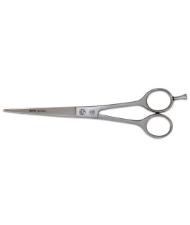 Mars Professional Stainless Steel Curved Scissors Shears, Nickel Finish,7 Length