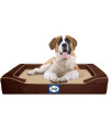 Sealy Lux Pet Dog Bed Quad Layer Technology with Memory Foam, Orthopedic Foam, and Cooling Energy Gel. Machine Washable Cover. X-Large Brown, Model Number: 712190190958