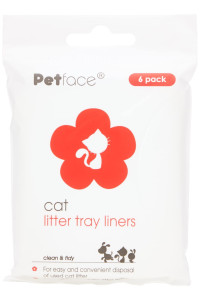 Petface cat Litter Tray Liners, Pack of 6,White