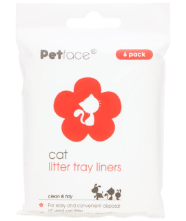 Petface cat Litter Tray Liners, Pack of 6,White