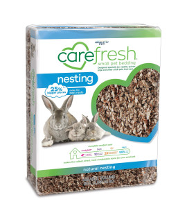 carefresh 99% Dust-Free Natural Paper Nesting Small Pet Bedding with Odor Control, 60 L