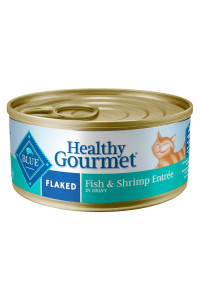 Blue Buffalo Healthy Gourmet Natural Adult Flaked Wet Cat Food Fish & Shrimp 5.5-oz cans (Pack of 24)