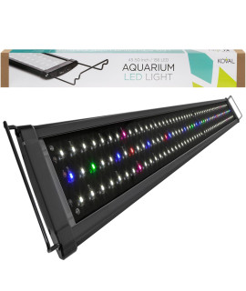 Koval 156 LED Aquarium Light Hood with Extendable Brackets, 45-Inch to 50-Inch