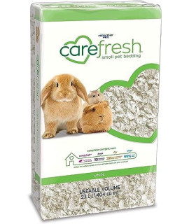 carefresh 99% Dust-Free White Natural Paper Small Pet Bedding with Odor Control, 23 L