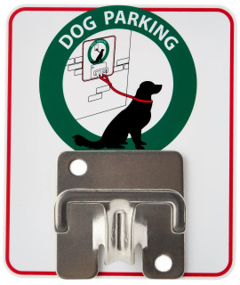 MDc Dog Parking Hook, Safely Secure Your Dog to Leave Your Hands Free, Suitable on Most Surfaces, Easy to fit
