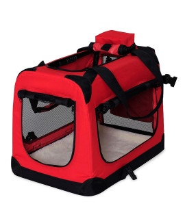 Dibea Dog Transport Box, Dog carrier, collapsible Transport crate, car crate, Small Animal carrier (XXXL - 101x69x70 cm, red)