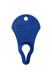 The Original Tick Key - Tick Detaching Device - Portable, Safe and Highly Effective Tick Detaching Tool (Navy)