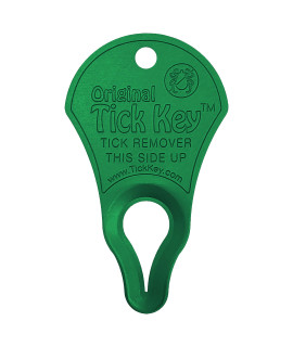 The Original Tick Key - Tick Detaching Device - Portable, Safe and Highly Effective Tick Detaching Tool (Green)