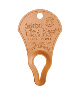 The Original Tick Key - Tick Detaching Device - Portable, Safe and Highly Effective Tick Detaching Tool (Gold)