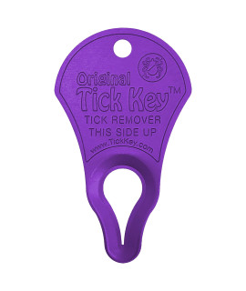 The Original Tick Key - Tick Detaching Device - Portable, Safe and Highly Effective Tick Detaching Tool (Purple)