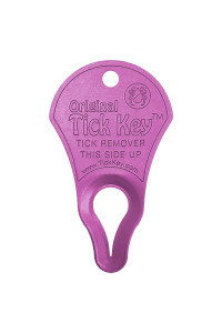 The Original Tick Key - Tick Detaching Device - Portable, Safe and Highly Effective Tick Detaching Tool (Pink)
