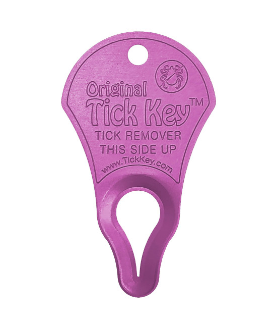 The Original Tick Key - Tick Detaching Device - Portable, Safe and Highly Effective Tick Detaching Tool (Pink)