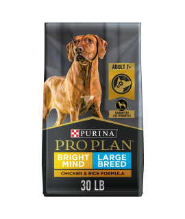 Purina Pro Plan Large Breed Senior Dog Food, Bright Mind 7+ Chicken & Rice Formula - 30 lb. Bag