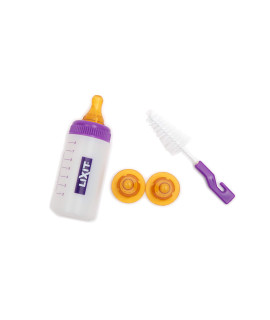 Lixit Nursing Bottle Kits for Puppies, Kittens, Guinea Pigs, Ferrets, Rabbits, Raccoons, Squirrels and Other Pets That Need Hand Feeding (4 Ounce (Pack of 1), Clear)