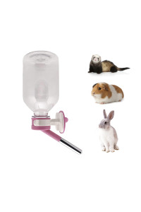 Choco Nose Patented No-Drip Water Bottle/Feeder for Guinea Pigs/Hamsters/Bunnies/Ferrets/Other Small Pets, Critters and Animals -for Cages, Crates or Wall Mount. 10.2 oz. Nozzle 10mm, Pink (C128)