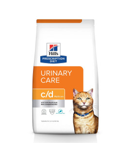 Hill's Prescription Diet c/d Multicare Urinary Care with Ocean Fish Dry Cat Food, Veterinary Diet, 8.5 lb. Bag