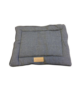 Ellie-Bo Small Reversible Tweed and grey Faux Fur Mat