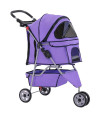 BestPet Pet Stroller Cat Dog Cage 3 Wheels Stroller Travel Folding Carrier