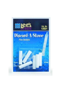 Lees Aquarium & Pet Discard-A-Stone Fine Diffuser (6 Pack) (Set of 3)