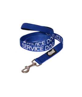 Service Dog Blue 2ft 4ft 6ft Padded Dog Leash Prevents Accidents by Warning Others of Your Dog in Advance (6ft)